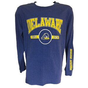 NEW Delaware Fightin' Blue Hens Colosseum Blue LS Crew Neck Shirt Youth M 12-14